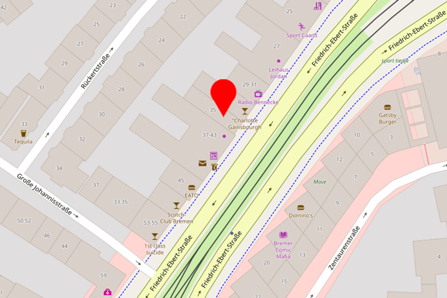 Open Street Map - Standort Stilkanzlei in der Friedrich Ebertstraße 35 in Bremen
